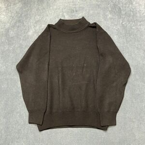 VTG Luka Sweater Mens Medium Black Knit Cashmere Mock Neck Classic Minimalist